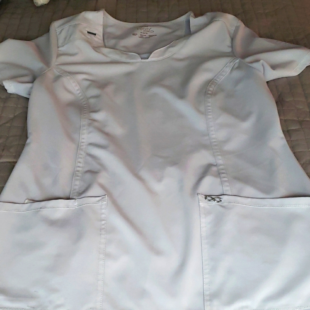 White Cherokee infinity scrub top